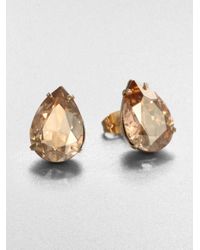 Bing Bang | Metallic Oversized Teardrop Stud Earrings | Lyst
