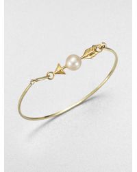 Delfina Delettrez | White Cupid Freshwater Pearl Bracelet | Lyst
