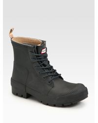 HUNTER | Gray Brant Short Lace-up Boots for Men | Lyst