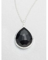 Ippolita | Black Onyx Sterling Silver Large Teardrop Pendant Necklace | Lyst