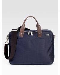 Jack Spade | Blue Leather-Trimmed Nylon Briefcase for Men | Lyst