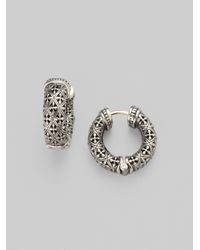Konstantino | Metallic Sterling Silver Hoop Earrings/¾ | Lyst
