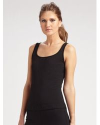 St. John | Black Viscose Jersey Top | Lyst
