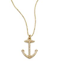 Sydney Evan | Metallic Diamond Anchor Necklace | Lyst