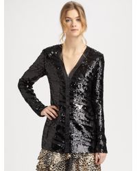Rachel Zoe | Black Bailey Sequin Cardigan | Lyst