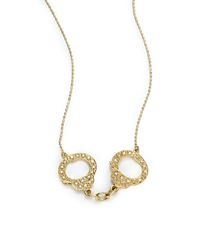 Sydney Evan | Metallic Diamond 14k Yellow Gold Handcuff Necklace | Lyst