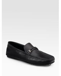 Tod's | Black Morsetto Intreccio City Gommino Moccasins for Men | Lyst