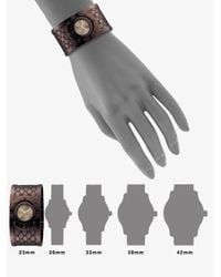 Gucci | Brown Gg Patterned Cuff Watch | Lyst