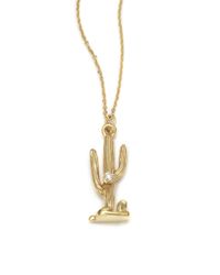 KC Designs | Metallic Diamond Cactus Pendant Necklace | Lyst