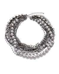 Kenneth Jay Lane | Metallic Mixedmedia Multistrand Necklace | Lyst