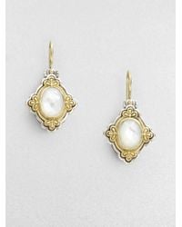 Konstantino | Metallic Motherofpearl Sterling Silver and 18k Yellow Gold Earrings | Lyst