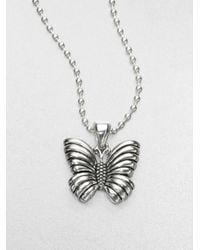 Lagos | Metallic Sterling Silver Butterfly Pendant Necklace | Lyst
