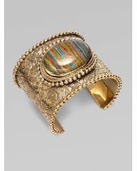 Stephen Dweck | Metallic Calsilica Medallion Bracelet | Lyst