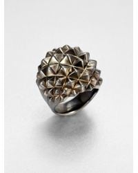 Stephen Webster | Metallic Sterling Silver Studded Dome Ring for Men | Lyst