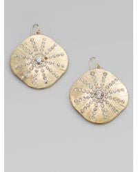 ABS By Allen Schwartz | Metallic Sparkle Sand Dollar Earrings | Lyst