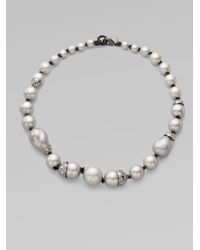 Alexis Bittar | Metallic Baroque Shell Pearl Necklace | Lyst