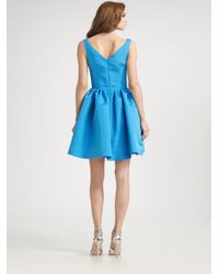 Chloe & Reese | Blue Sleeveless V-neck Silk Dress | Lyst