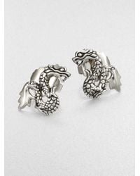 John Hardy | Metallic Sterling Silver Dragon Stud Earrings | Lyst