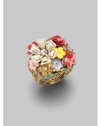 Juicy Couture | Multicolor Floral Cluster Ring | Lyst