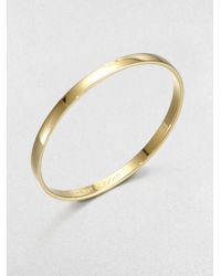 kate spade new york | Metallic Heart Of Gold Engraved Idiom Bangle Bracelet | Lyst