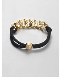 Marc By Marc Jacobs | Black Chain Link Elastic Bracelet | Lyst