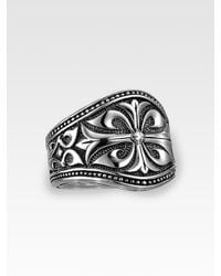 Scott Kay | Metallic Engraved Silver Ring for Men | Lyst