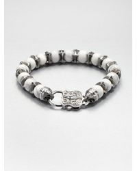 Stephen Webster | White Sterling & Howlite Beaded Bracelet | Lyst