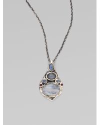 Elizabeth and James | Metallic Multistone Cabochon Sterling Silver Pendant Necklace | Lyst