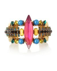 Erickson Beamon - Pink Aquarela Do Brasil Goldplated Swarovski Crystal Cuff - Lyst