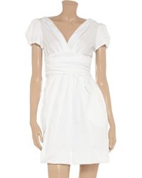 Lyst - Boutique moschino Cotton blend Dress in White