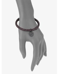 Bottega Veneta | Purple Braided Leather Bracelet | Lyst