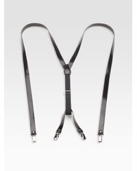 Dolce & Gabbana | Black Clip-on Leather Suspenders for Men | Lyst