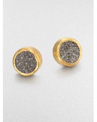Gurhan | Metallic Druzy Sterling Silver 24k Yellow Gold Earrings | Lyst