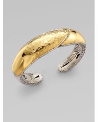 John Hardy | Metallic 22k Gold Sterling Silver Kick Cuff Bracelet | Lyst