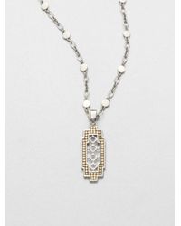 John Hardy | Metallic Sterling Silver 18k Gold Dot Pendant Necklace | Lyst