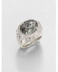 John Hardy | Metallic Bamboo Green Amethyst, White Sapphire & Sterling Silver Dome Ring | Lyst