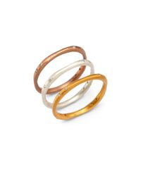 Kevia | Multicolor Tricolor Stack Ring Set | Lyst