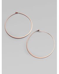 Michael Kors | Metallic Heritage Thin Whisper Rose Goldtone Hoop Earrings/2.25 | Lyst