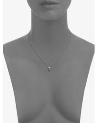 Sydney Evan | Diamond 14k Yellow Gold Green Jade Horn Pendant Necklace | Lyst
