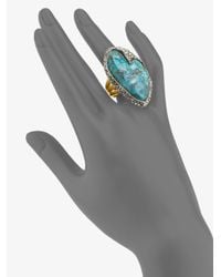 Alexis Bittar | Blue Elements Cordova Chrysocolla & Crystal Ring | Lyst