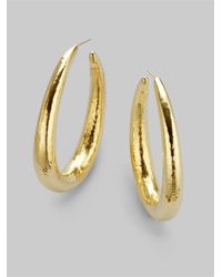 Ippolita | Metallic 18K Yellow Gold Long Hoop Earrings/2.5 | Lyst