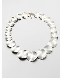 Ippolita | Metallic Glamazon Scultura Sterling Silver Wavy Disc Collar Necklace | Lyst