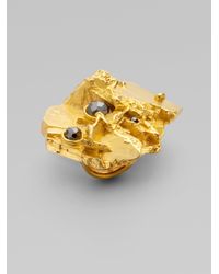 Kara Ross | Metallic Hematite Rock Ring | Lyst