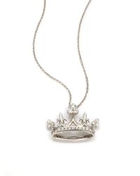 KC Designs | White Diamond Crown Necklace | Lyst