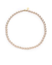 Majorica | Metallic Cream Round Pearl 18k Gold Vermeil Strand Necklace | Lyst