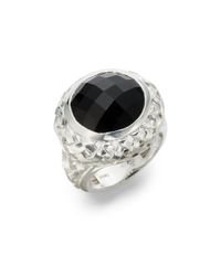 Slane | Black Onyx Basketweave Ring | Lyst