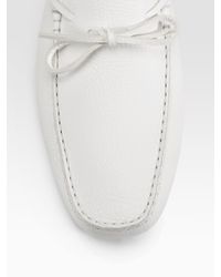 Tod's | White Laccetto My Colors Gommini Loafers/leather for Men | Lyst