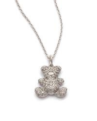 KC Designs | Metallic Diamond Teddy Bear Pendant Necklace | Lyst