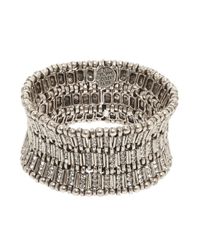 Philippe Audibert | Metallic Ava Crystal Bar Link Cuff | Lyst