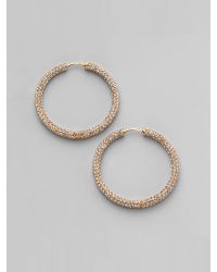 Adriana Orsini | Metallic Pavé Crystal Luxe Hoop Earrings/1.5 | Lyst